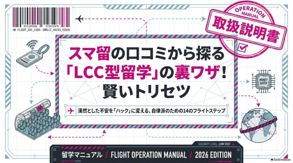 スマ留の口コミから探る「LCC型留学」の裏ワザ！賢いトリセツ