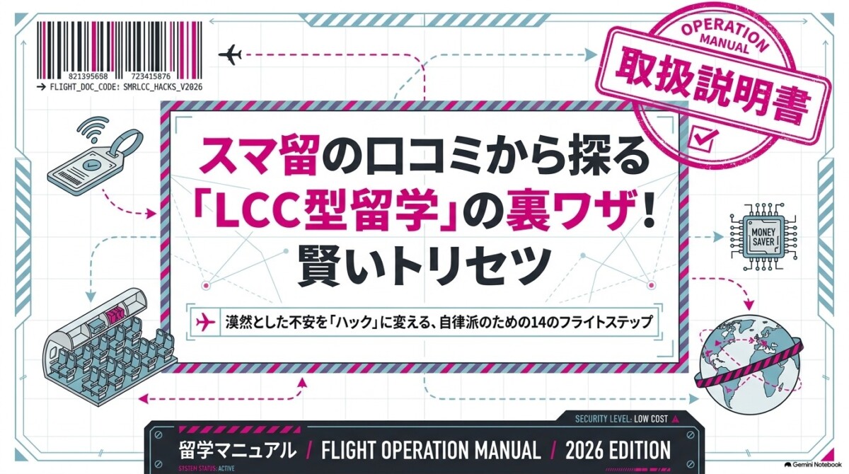 スマ留の口コミから探る「LCC型留学」の裏ワザ！賢いトリセツ