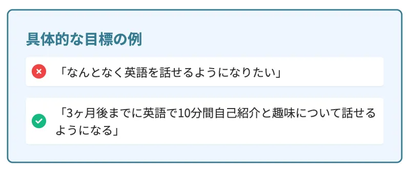 学習の目的を明確にする